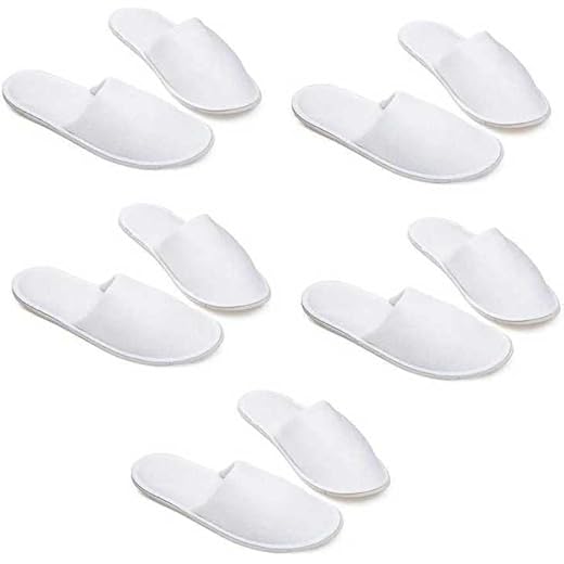Diktmark White Disposable Slippers Pack of 6 Pair