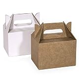 ONLY BOXES Pudełko piknikowe Mini z białego kartonu, pudełko na imprezy, posiłki, restauracje, 14x10x9,5 cm, 10 sztuk