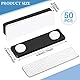 50 Stück Namensschilder Magnet 1,77 x 0,51 Zoll Selbstklebende Magnetisch Namensschild Metall DIY Blanko Magnetische Typenschild mit 2 Magnete für Kleidung Beschriftung Fliegengitter