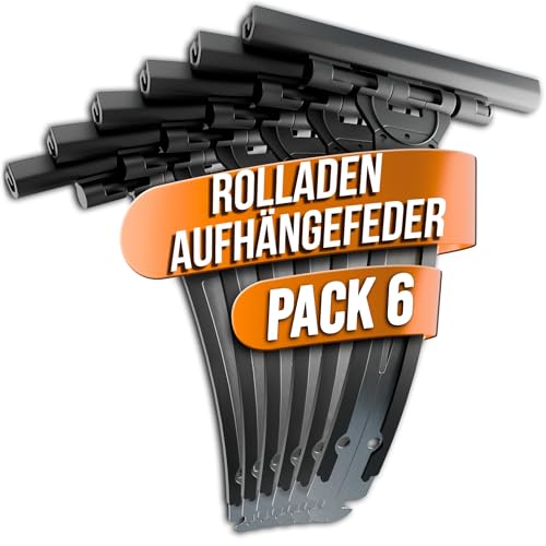 6er-Pack Rolladen Halterung aus verzinktem Stahl - Aufhängefedern für Rollladen Ersatzteile für elektrische Rolläden Kompatibel mit PVC Einfache Montage Rolladenaufhängung