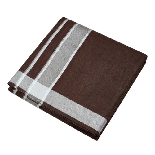 Image of Men's Kerala cotton lungi pack of 2 (Dark blue, Brown)