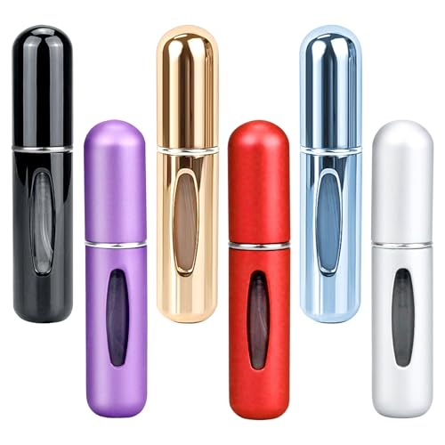 Image of GOLF 6pcs 5ML Portable Mini Refillable Perfume Atomizer Spray Bottle with 2 Funnel Filler for Travel Purse