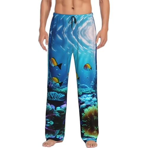 Pantalon de nuit à jambes larges ample pour homme et femme forte