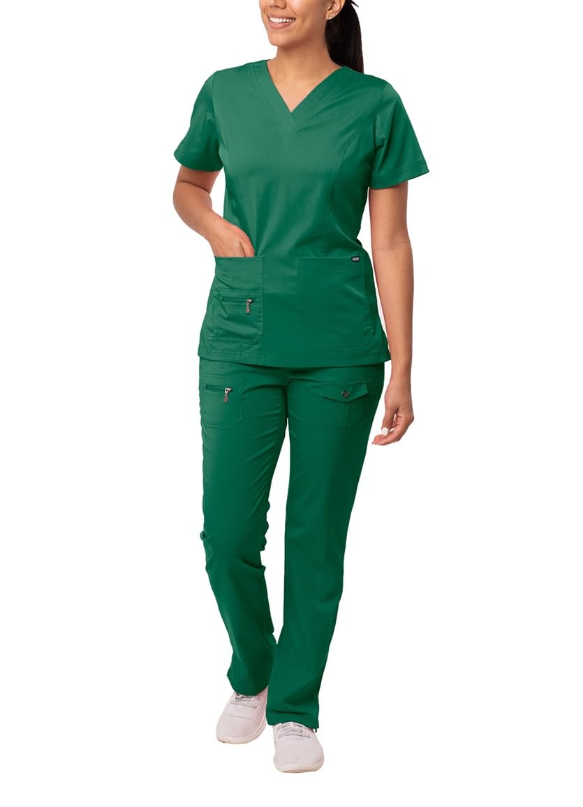 Adar Uniforms Women's 4400hgrxxs Medical Scrubs, Hunter Green, XXS UK