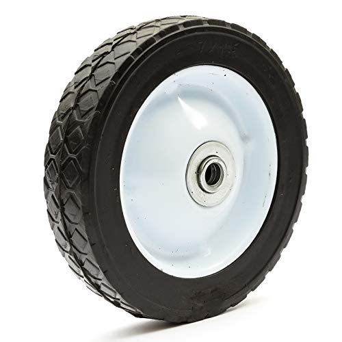 7 x 1.5 Inch Lawnmower Steel Wheel & Solid PU Tyre 7