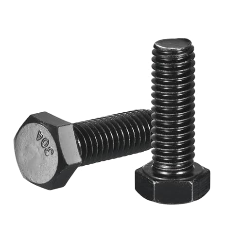 Pernos hexagonales de 3/8-16 x 1 pulgada en acero inoxidable 304 negro para construcción