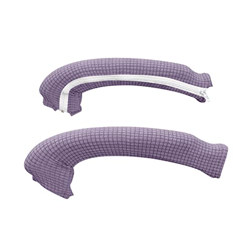 Image of FORCHEER Office Chair Armrest Cover Stretchable Water Resistant Spandex Stretch Jacquard Computer Office Chair Arm Pad Covers Chair Slipcover for Desk Chairs Arm 2P-Purple