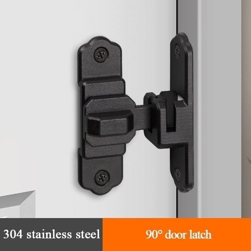 Miniatura 3 de Cerradura de puerta, pestillo de puerta, cerradura de pestillo deslizante, pestillo de acero inoxidable de 90 grados, puerta curva en ángulo recto,
