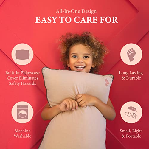 Pharmedoc Little Garoo Toddler Pillow With Pillowcase – 14X19 Pillow – Mocha Organic Cotton Toddler Pillows For Sleeping thumb #4