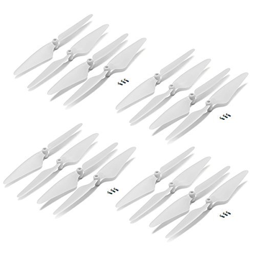 UUMART 8 Pairs Propeller CW+CCW & Screw Set for Hubsan H502S H502E X4 RC Quadcopter Spare Parts-White