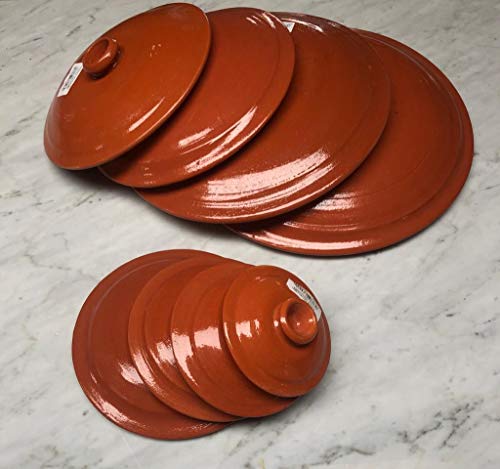 ShopMancini Coperchio in Terracotta Smaltata con pomolo Centrale - 22