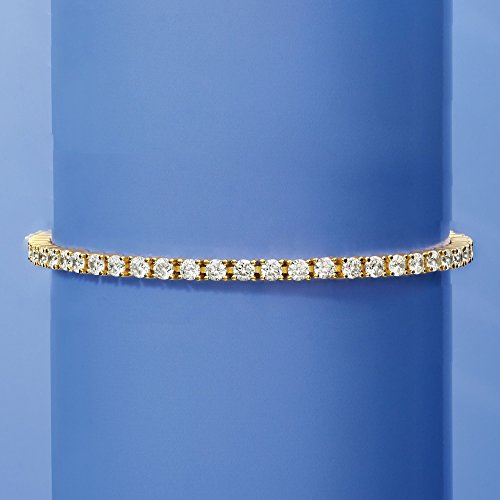 Ross-Simons 5.00 ct. t.w. CZ Tennis Bracelet in 18kt Gold Over Sterling3