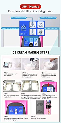 Kommerzielle Mini Slim Softeismaschine, Desktop-Eismaschine Mit LED-Touchscreen Für Frozen Yogurt, Gelato Store, Bars… – Bild 8