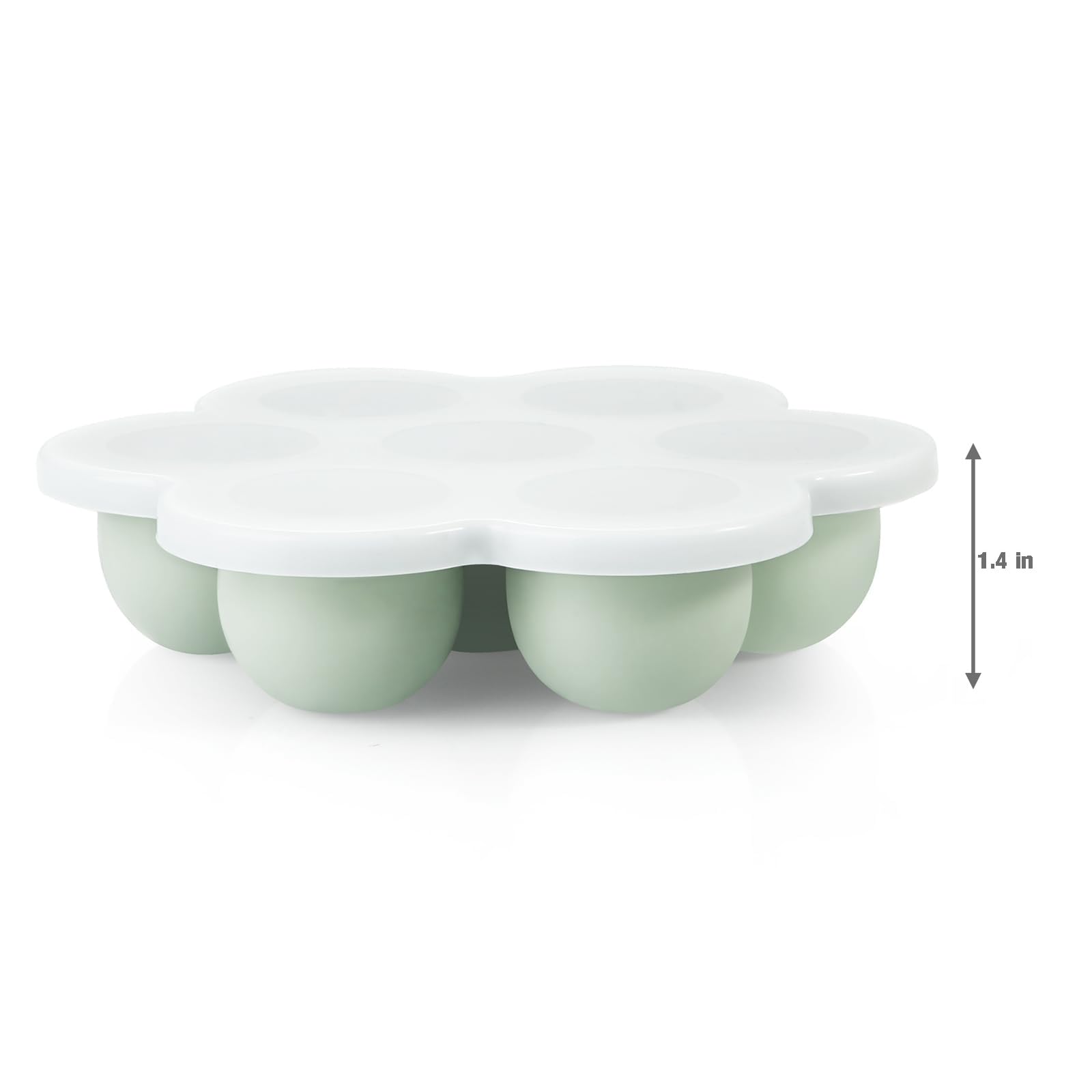 PandaEar 2 Pezzi Vaschette Silicone Alimenti per Bambini con Coperchi Stampo Congelatore