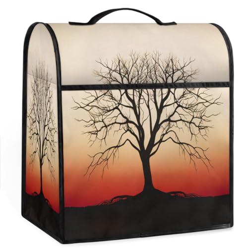 Coffee Maker Cover Tree Silhouette Kitchen Appliance Covers Small Appliance Covers Blender Cover Juicer Cover Dust Covers for Kitchen Appliances with Top Handle and Pockets,Washable,B27