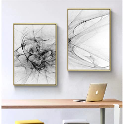 Peinture sur toile abstraite art mural haut de gamme 40x60 cm monochrome