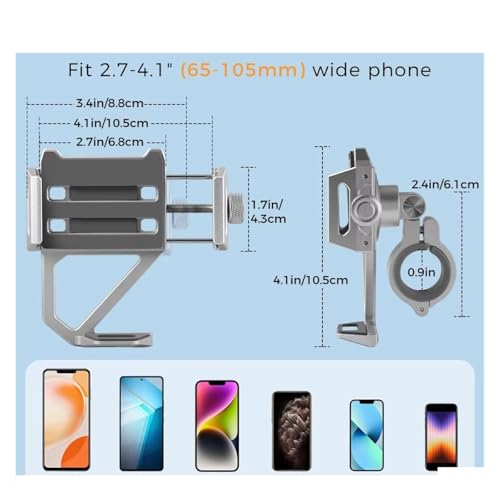 Support de téléphone portable hors route anti-vibrations gris - 3