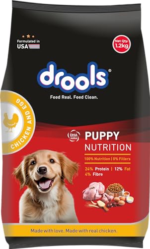 Drools Puppy Dry Dog Food, Chicken and Egg Flavor 1.2Kg Pack