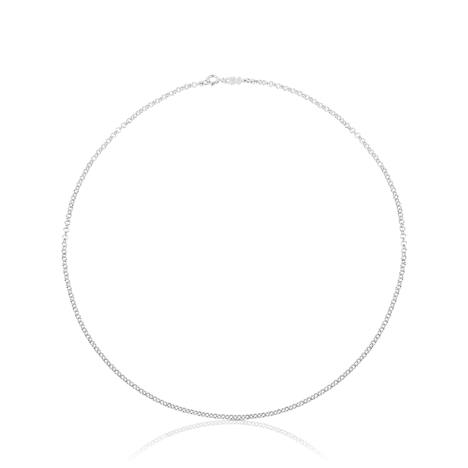 TOUS Gargantilla de Plata de Primera Ley para Mujer con Bolas, 50cm Intercaladas,Versátil y Atemporal, Colección CHAIN