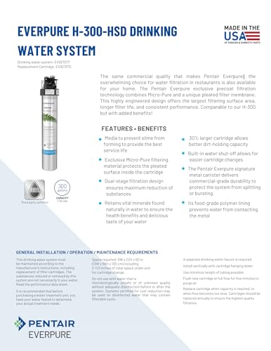 Pentair filtration system commercial