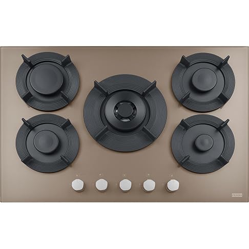 Franke | FHMF 755 4G DC C OY Piano Cottura a Gas da 75 cm 5 Fuochi, in Cristallo, Oyster