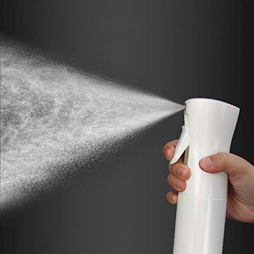 Bekith 150ML Fine Mist Hair Spray Bottle 2 Pack, Ultra Fine Aerosol Water Mist Trigger Sprayer, 360° Continuous Airless Aerosol Mister for Hairstyling, Plants, Pets, Home Clean (Black&White)
