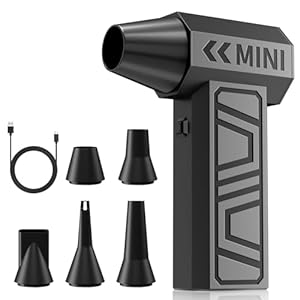 Compressed Air Duster, 130,000RPM Super Power Electric Air Duster, 3-Gear Adjustable Mini Blower, Replacing Compressed Air Cans, Dust Blower for Car, House, Outdoor or Campfires, Valentine’s Day Gifts