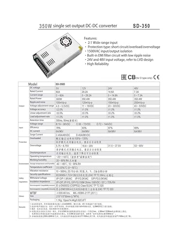 Alimentation à découpage CC CC 12V 500W pour armoire électrique - 6