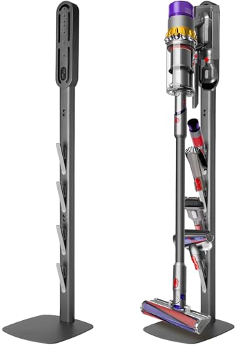 mepure Dyson Ständer & Staubsauger Halterung für Dyson Gen5 V16 V15 V12 Detect V11 V10 V8 freistehender Metallhalter mit Dock und versteckter Kabelführung für kabellose Dyson Handstaubsauger