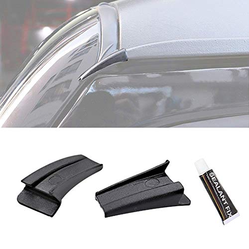 Z8LED Rain Gutter Extension,Hardtop Rain Diverter ABS Drip Rail Extension Rain Gutter Exterior Accessories Compatible with Jeep Wrangler 2018-2020 JL JLU Gladiator JT (Included Glue)