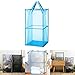 Barrageon Portabiancheria Pieghevole Doppio Strato Con Manici Cesto Rete Vestiti Sporco Bagno Camera Balcone Giocattoli Accessori Borse Organizer (Blu)