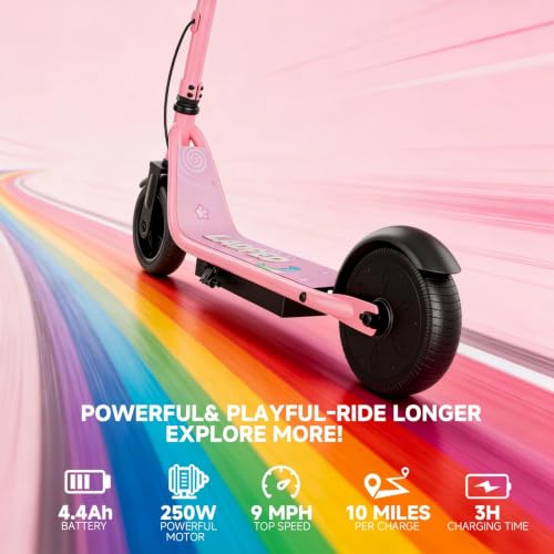 Image of Electric Scooter, 350W-500W Motor, 9 MPH to 22MPH, 10-41 Miles Range, Dual Suspension, Dual Braking, App Control, Foldable Commuter E Scooter for Adults and Teens