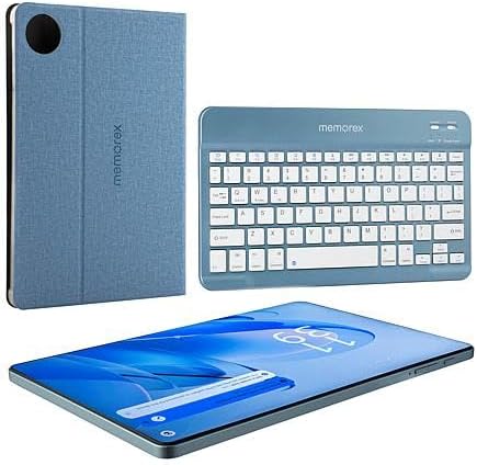 Memorex 10.1” Android 14 Tablet with Keyboard & Case | MTAB10(K) | 128GB Storage | 4GB RAM | FHD IPS Display | Metal Body | Bluetooth Keyboard Bundle (Black)