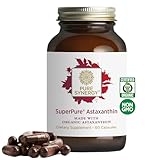 PURE SYNERGY SuperPure Astaxanthin Extract | Organic Astaxanthin from Algae with Sunflower Lecithin | Antioxidant Support for Skin and Eye Health (60 Capsules)