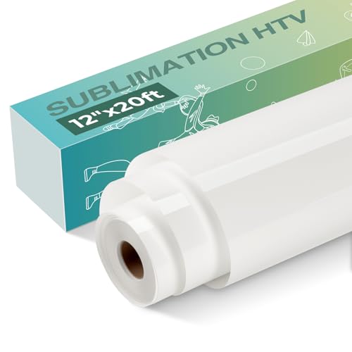 HTVRONT Clear Sublimation HTV Vinyl Matte 12' X 20FT - Sublimation...