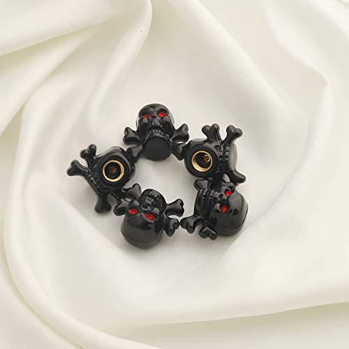 Myospark 5Pcs Black Crossbones Skull Head Charm Jewelry Gifts For Sports Lovers(Skull Head) #TOP2