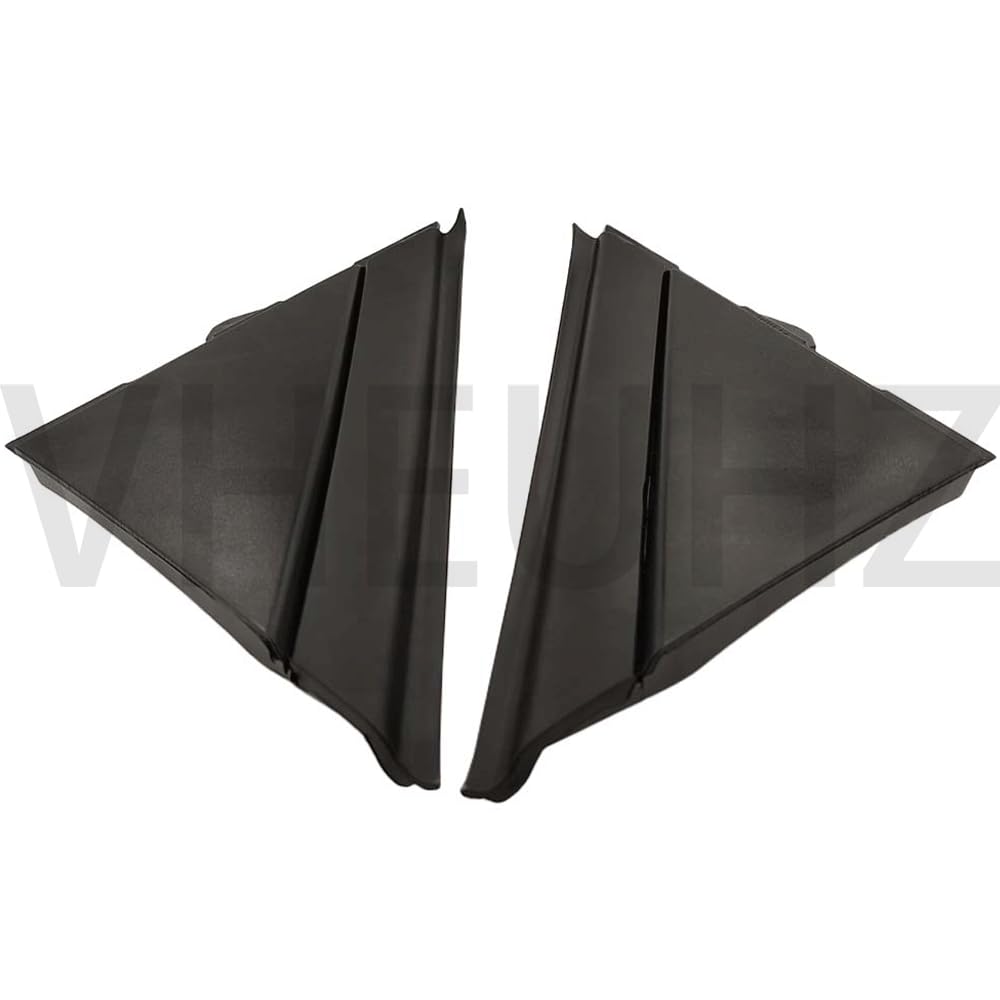 2x Specchietto Retrovisore Esterno Triangolo Piastra di compatibile con FIAT 500 2012 2013 2014 2015 2016 2017 1SH17KX7AA + 1SH17KX7AA (Nero opaco L R)