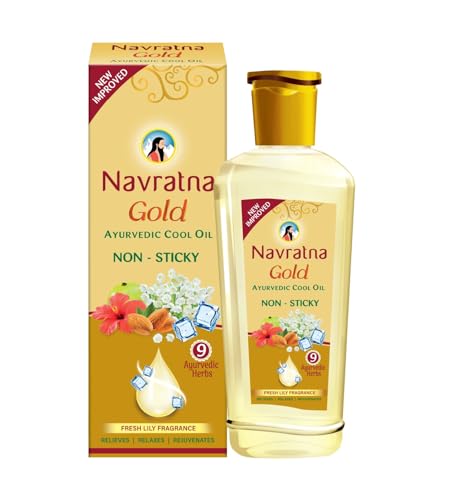 Navratna Gold Ayurvedic Cool Oil | Goodness of Almonds | Non-Stic...