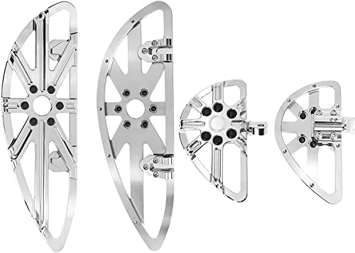 Yhmtivtu Motorcycle Front And Rear Floorboards Brake Arm Lever Kit Shift Levers Fit For Harley Touring Electra Street Road Glide Road King 2008-2013 Chrome #TOP1