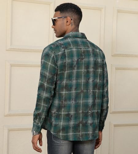 Image of Alex Vando Mens Button Down Regular Fit Long Sleeve Casual Flannel Shirts