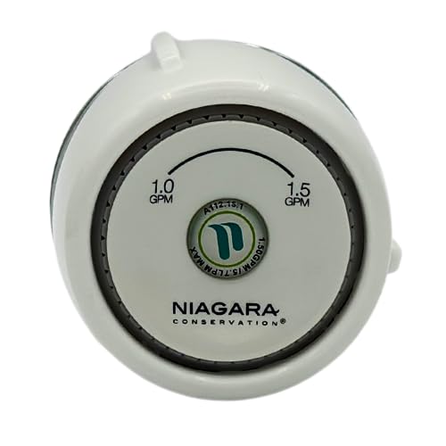 Niagara N2610 - Bi-Max Adjustable Flow Rate (1.0/1.5 GPM) California Compliant Showerhead in White - Adjustable Water Saving High Efficiency Shower Head Niagara N2610 - Bi-Max Adjustable Flow Rate (1.0/1.5 GPM) California Compliant Showerhead in White - Adjustable Water Saving High Efficiency Shower Head