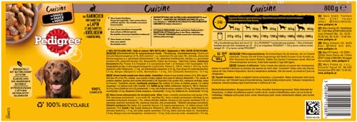 Pedigree Hundedosenfutter - Verschiedene Geschmacksrichtungen 12x800g (12x800g, Kaninchen und Karotten)