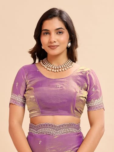 Image of Embellished Embroidered Pure Chiffon Heavy Work Saree