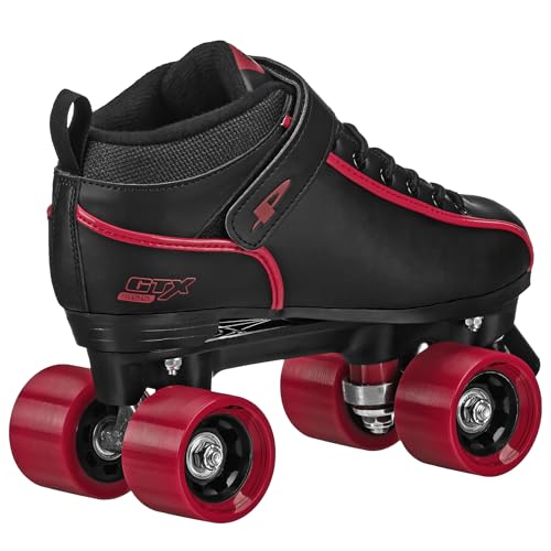 Image of Pacer GTX Quad Indoor Traditional Speed Style Roller Skates Red Size M5 /W6