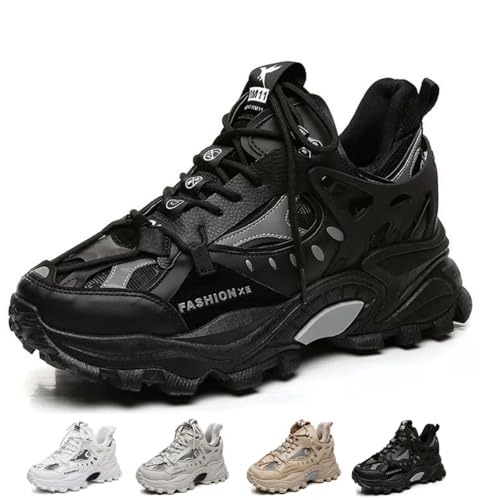 Fashion Chunky Sneakers for Men Retro Y2K Trendy Dad Shoes Comfortable Breathable Casual Walking Shoes