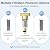 Purevua PSF1 Spin-Down Sediment Filter, Whole House Pre-Filter for Well Water & City Water, 40/100/200 Micron Reusable Stainless Steel Mesh, 1" MNPT + 3/4" FNPT & 3/4" MNPT Adapter