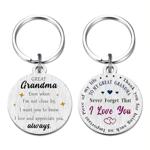 Great Grandma Gifts Love My Great Grandma Christmas Birthday Keychain Great Grandmother Valentines Mothers Day