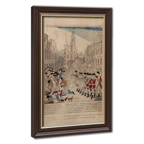 Impression sur toile de Boston Paul Revere 1770 tableau historique vibrant emotion bureau
