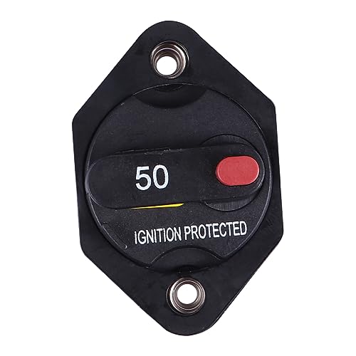 FUNOMOCYA Auto Rv Circuit Breaker 50a Overcurrent Manual Reset No Fuse Required Protects Against