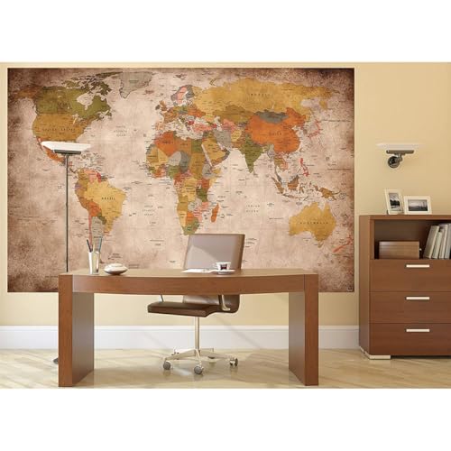 Tapiz de pared funcional y reutilizable de mapa del mundo para transformar tu dormitorio 6